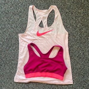 Sports Bra and Tank Set Size:L
